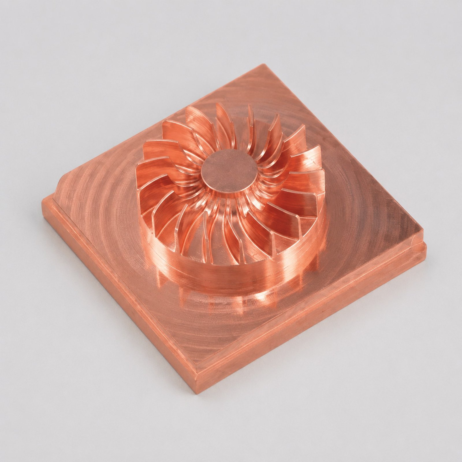 Precision CNC Machined Copper Impeller for Industrial Applications